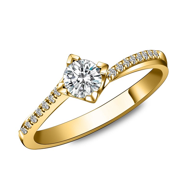 Anello di Fidanzamento Pericle -  Oro Giallo & Diamanti | Gemperles - 1