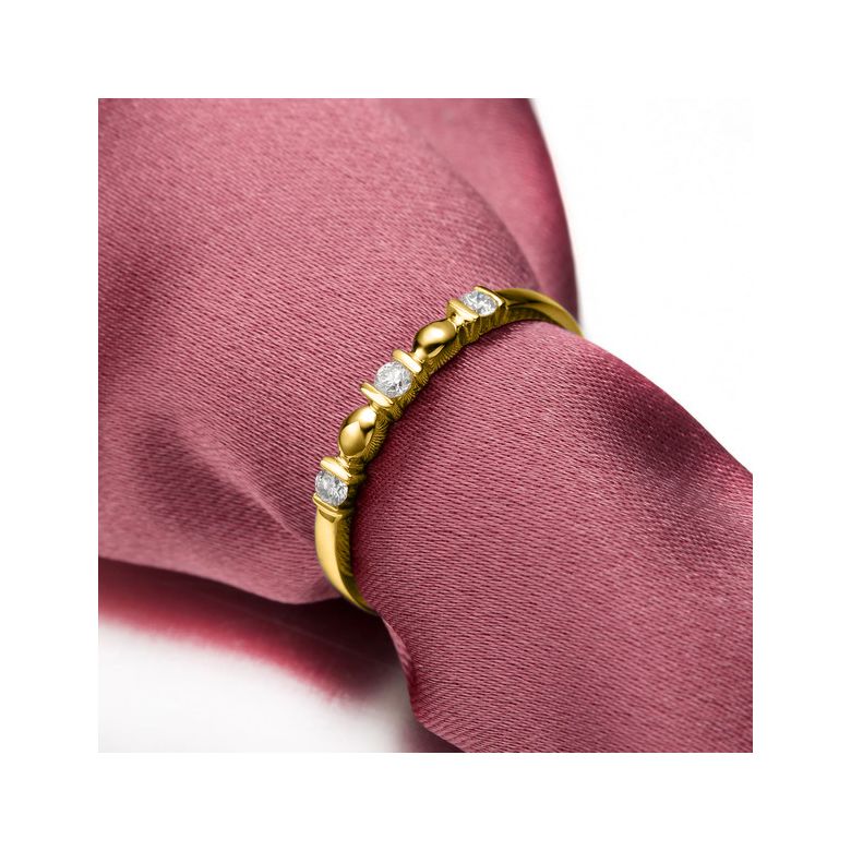 Anello trilogia originale oro giallo - Ondulations entrecoupées - 4