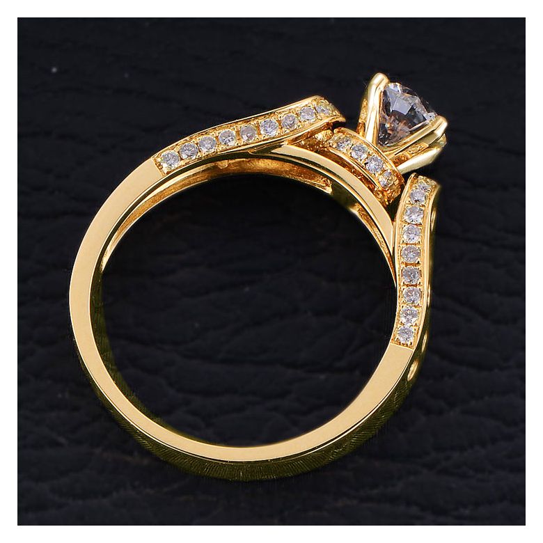 Anello Solitario di Fidanzamento Oro giallo. Diamanti 0.80ct - 5