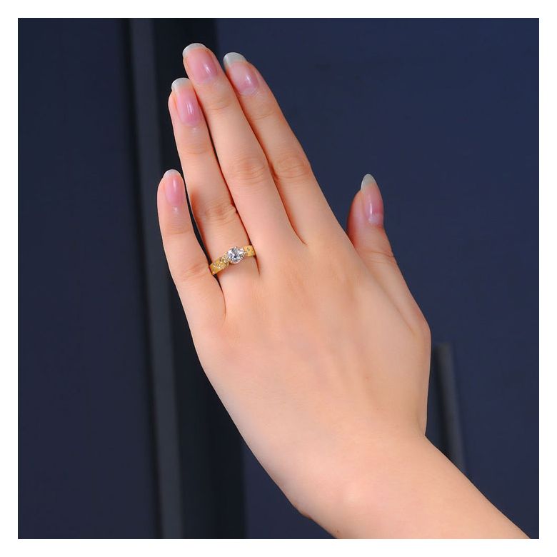 Anello Solitario di Fidanzamento Oro giallo. Diamanti 0.80ct - 4