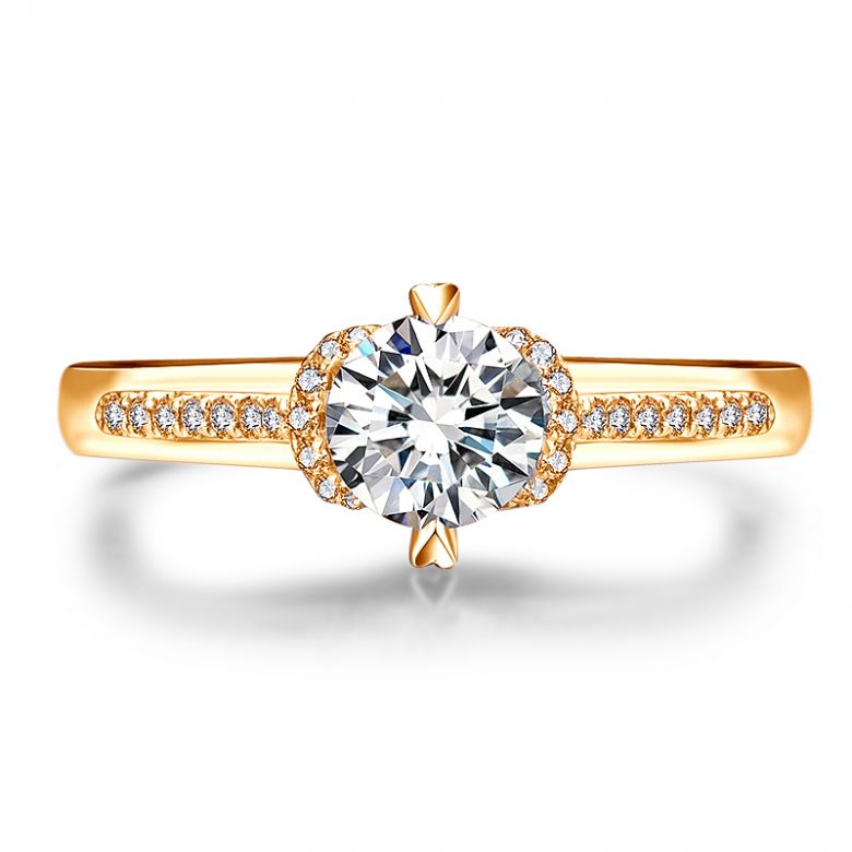 Anello di Fidanzamento Solitario Amelia - Oro Giallo 18kt & Diamanti | Gemperles - 7