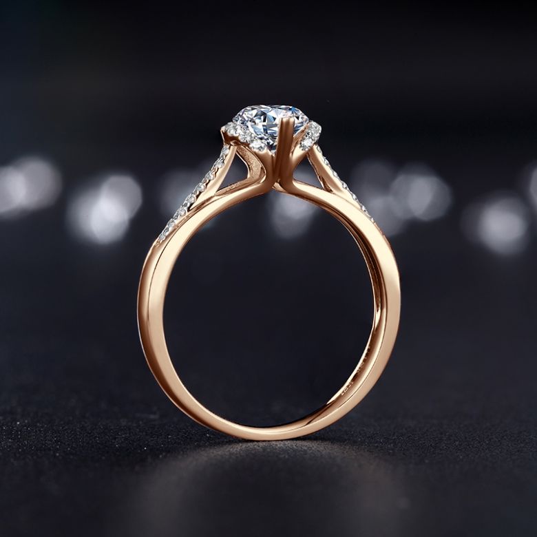 Anello di Fidanzamento Solitario Amelia - Oro Giallo 18kt & Diamanti | Gemperles - 5