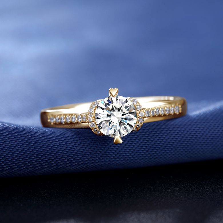 Anello di Fidanzamento Solitario Amelia - Oro Giallo 18kt & Diamanti | Gemperles - 3
