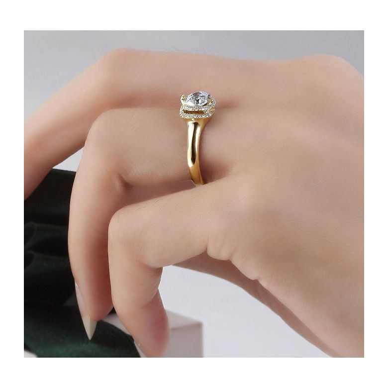 Anello di Fidanzamento Grazioso - Oro Giallo 18kt & Spirale Diamanti | Grazioso - 5