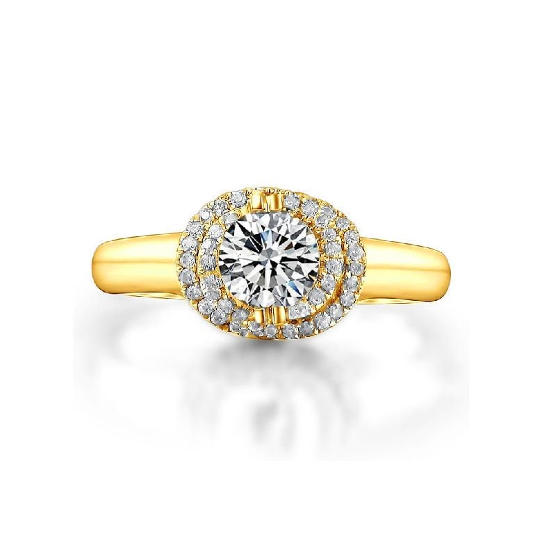 Anello di Fidanzamento Grazioso - Oro Giallo 18kt & Spirale Diamanti | Grazioso - 3