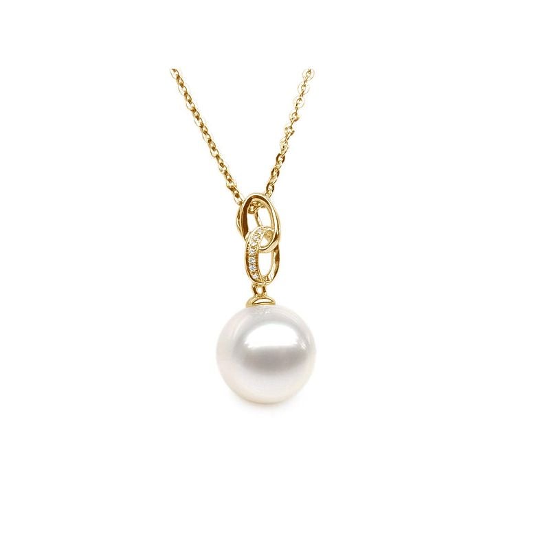 Ciondolo Anneaux Liés - Oro Giallo 18kt e Perla d'Acqua Dolce - 3
