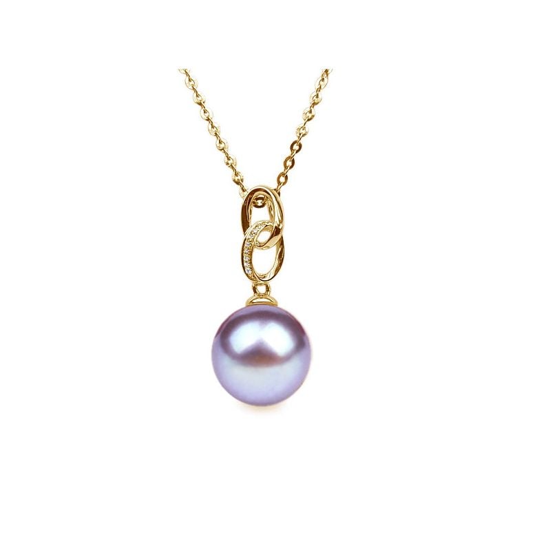 Ciondolo Anneaux Liés - Oro Giallo 18kt e Perla d'Acqua Dolce - 10