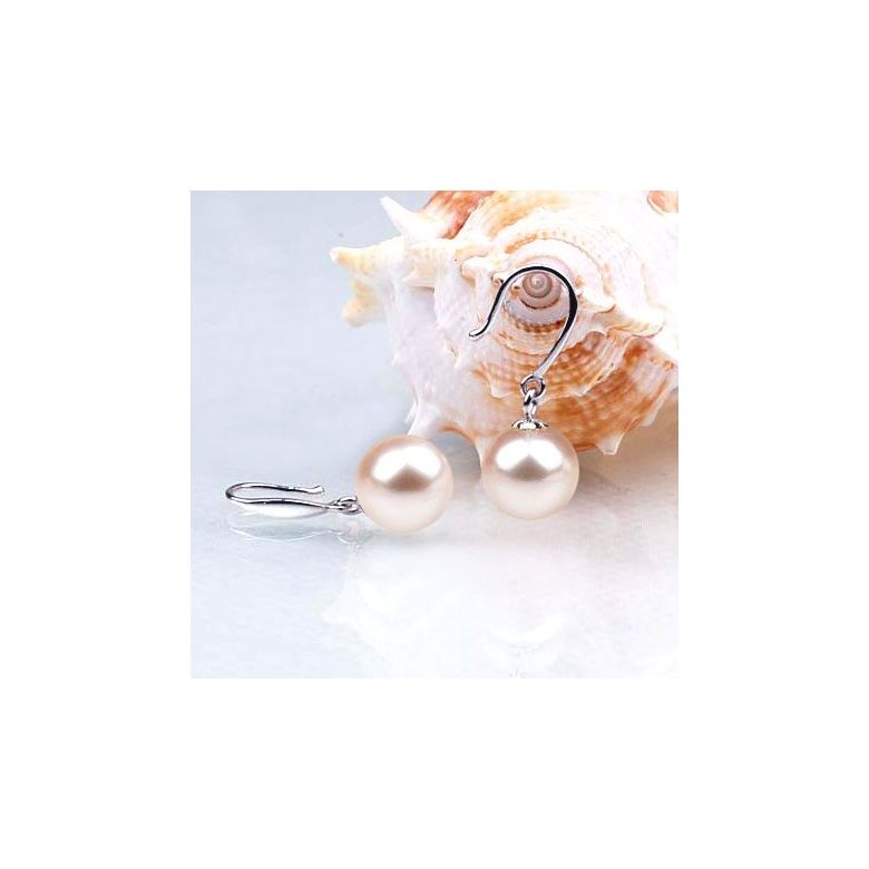 Orecchini Bibu - Perle Acqua Dolce Bianche, Gancetti Oro Bianco - 4