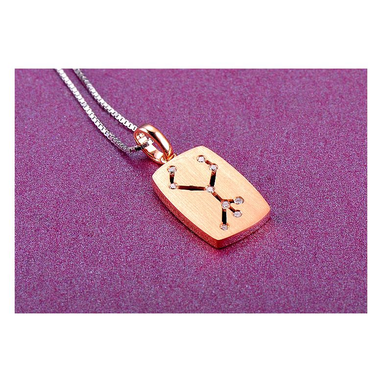 Ciondolo astrologico - Costellazione della vergine - Oro rosa - 2