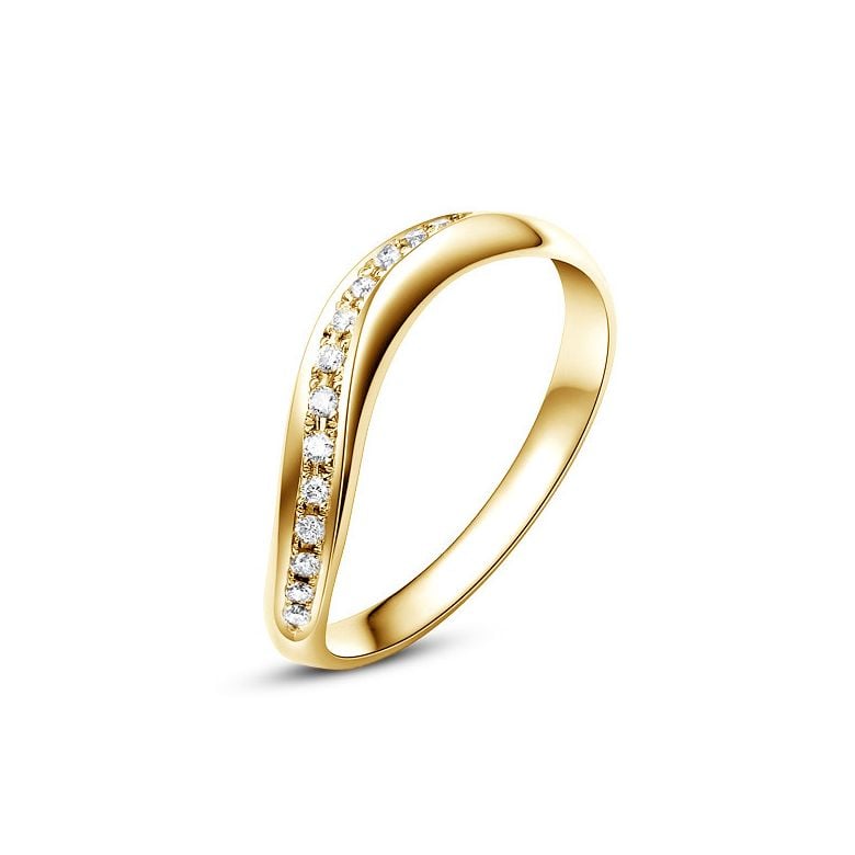 Fede Nuziale Cassandre - Anello Donna in Oro Giallo & Diamanti - 2