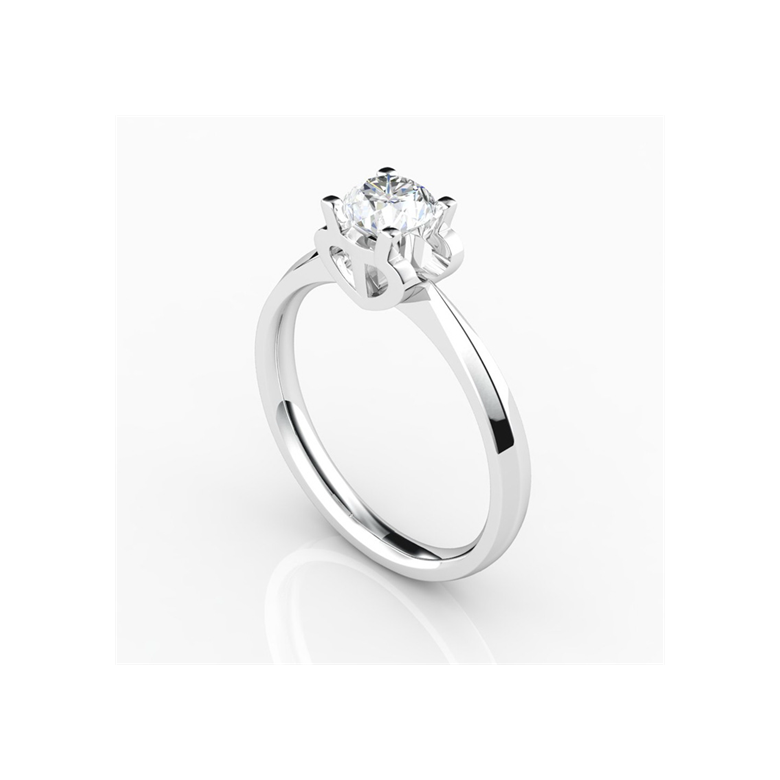 Anello iniziale - Lettera T - Diamante, oro bianco | Gemperles - 3
