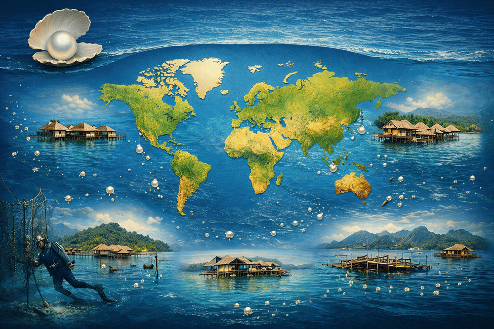 Allevamenti perliferi nel mondo, fuori dal Giappone