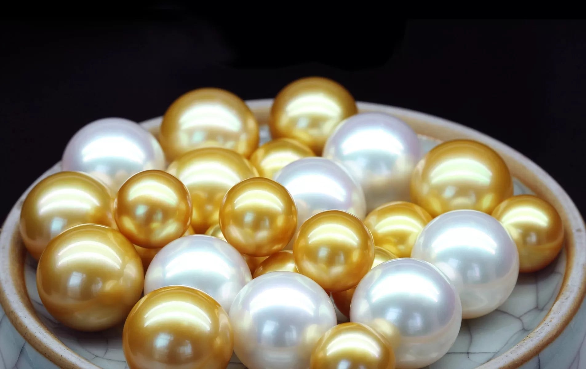 Collana di perle australiane bianche